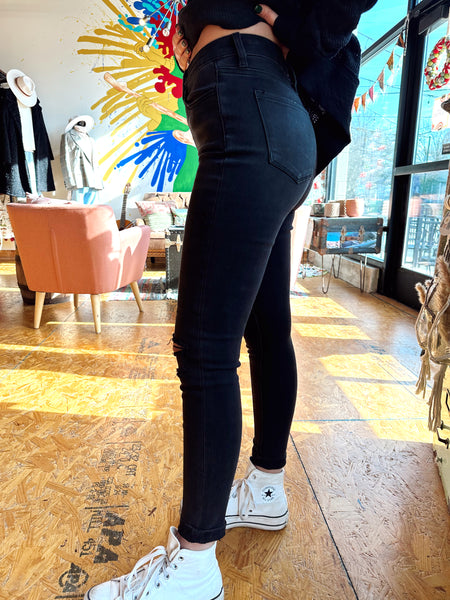 The City Soft High Rise Black Jeans