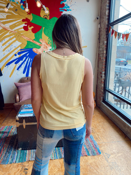 Final sale - Sunshine and Summertime Ribbed Tank